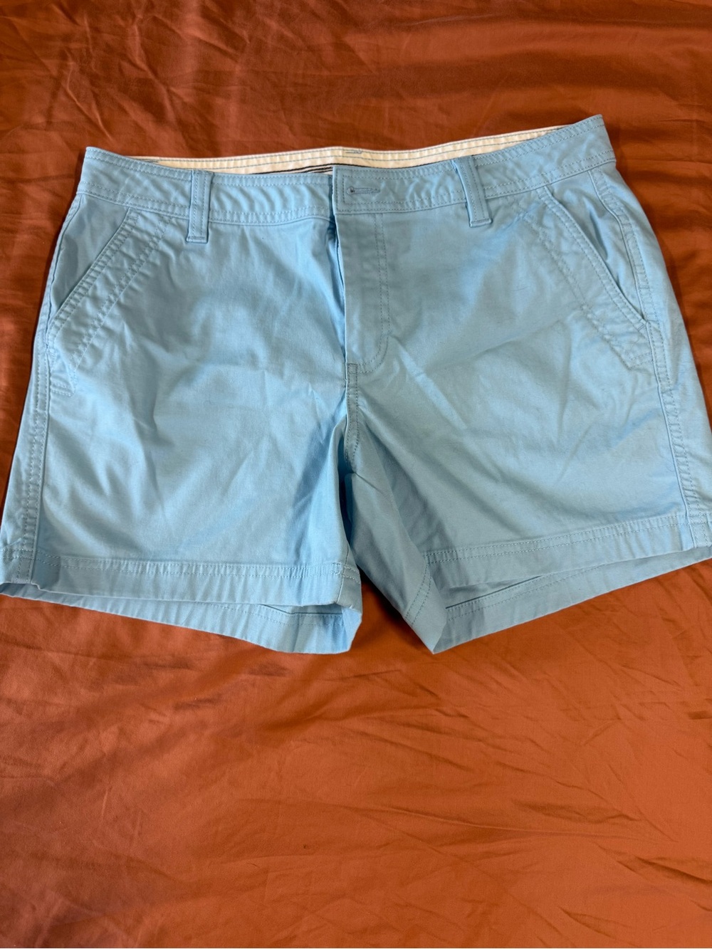 Natural Reflections Light Blue Women's Cotton Bermuda Shorts